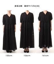 FKEJD71260 MK MICHEL KLEIN(MK ミッシェルクラン) [洗える]パッチワークコットンレースワンピース ブラック