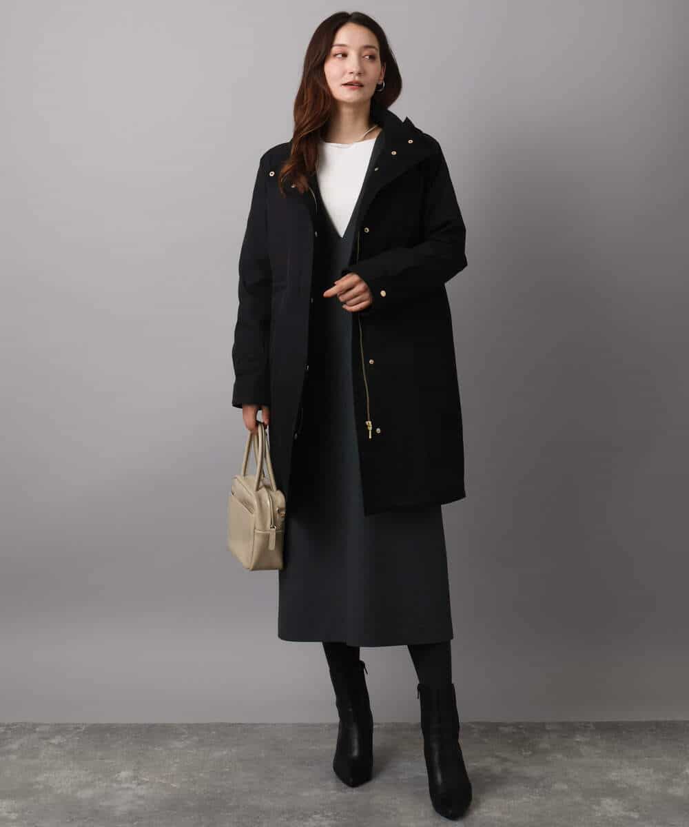 FKFAD41140 MK MICHEL KLEIN(MK ミッシェルクラン) フェザー切替えコンパクトリブニット/洗える ライトイエロー