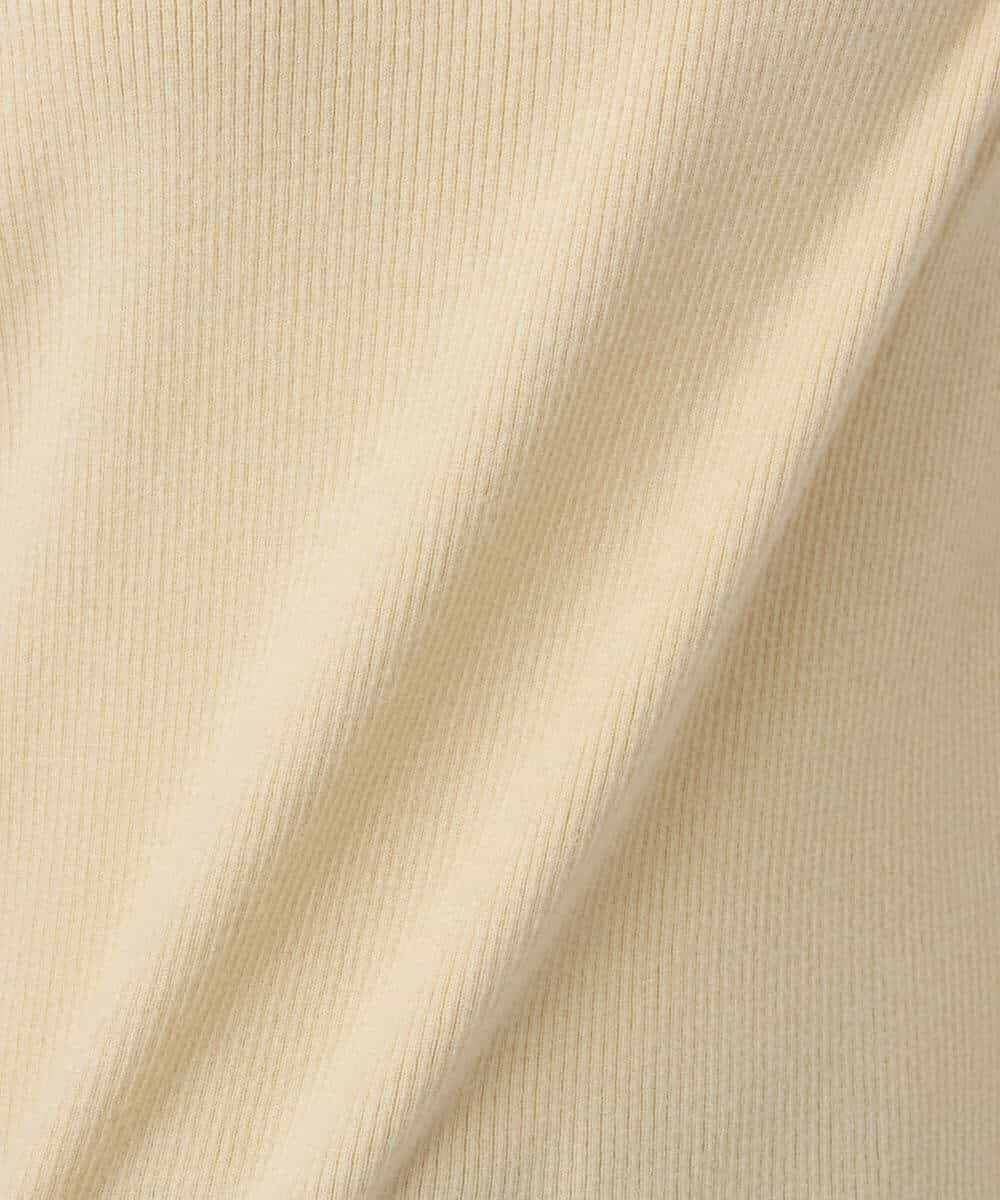 FKFAD41140 MK MICHEL KLEIN(MK ミッシェルクラン) フェザー切替えコンパクトリブニット/洗える ライトイエロー