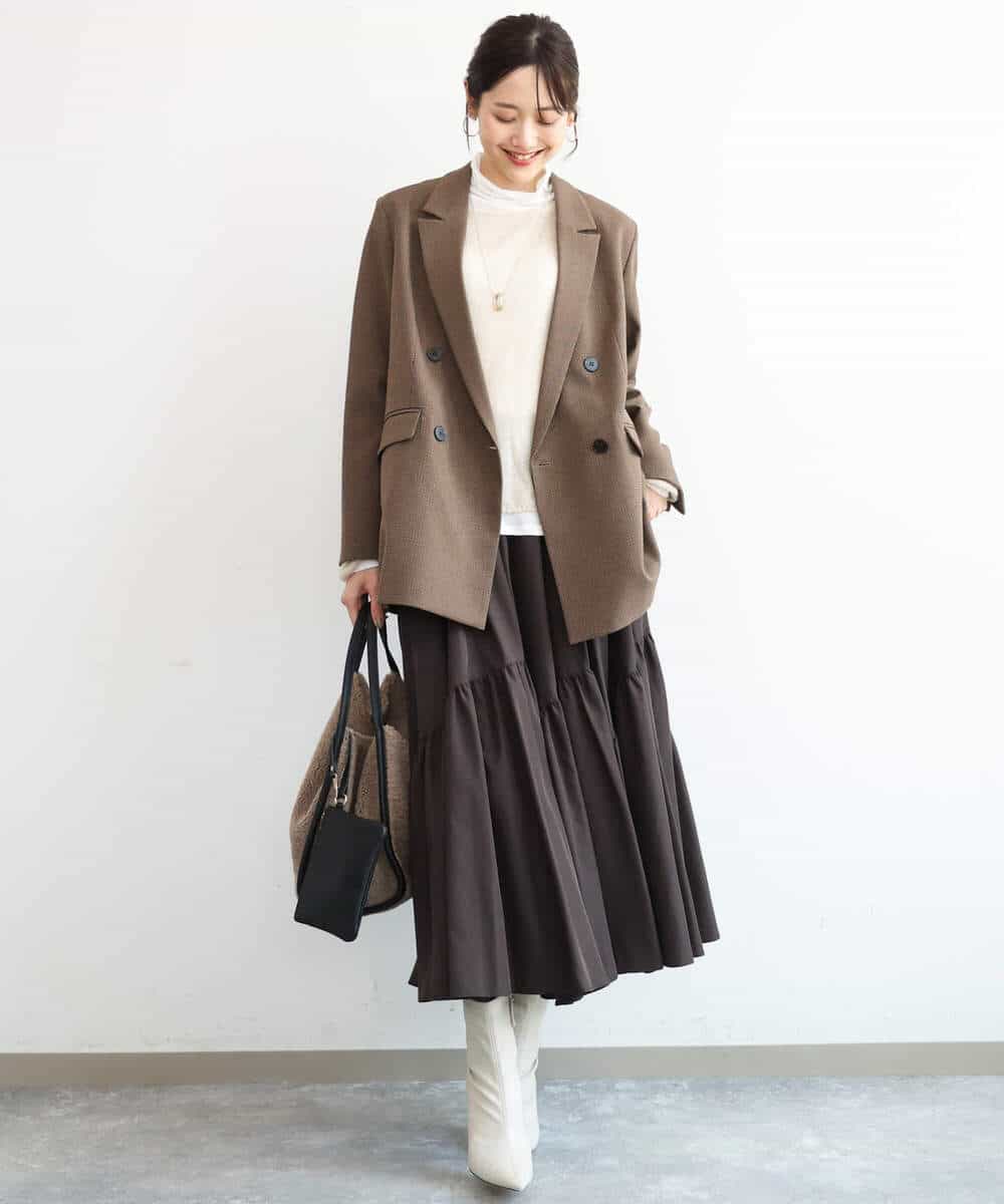 FKFAG44160 MK MICHEL KLEIN(MK ミッシェルクラン) [洗える]モヘアメッシュニット ライトブルー
