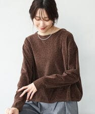 FKFAG45120 MK MICHEL KLEIN(MK ミッシェルクラン) [洗える]モールヤーンボートネックニット レッド