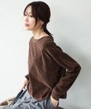 FKFAG45120 MK MICHEL KLEIN(MK ミッシェルクラン) [洗える]モールヤーンボートネックニット レッド