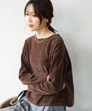 FKFAG45120 MK MICHEL KLEIN(MK ミッシェルクラン) [洗える]モールヤーンボートネックニット ブラウン