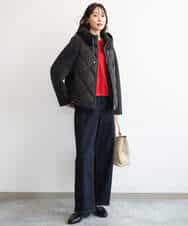 FKFAG45120 MK MICHEL KLEIN(MK ミッシェルクラン) [洗える]モールヤーンボートネックニット レッド
