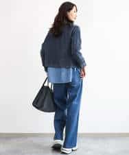 FKFAG45120 MK MICHEL KLEIN(MK ミッシェルクラン) [洗える]モールヤーンボートネックニット レッド