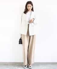 FKFDD11140 MK MICHEL KLEIN(MK ミッシェルクラン) [洗える]レースデザインコンパクトニット ライトグレー