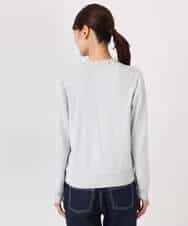 FKFDD11140 MK MICHEL KLEIN(MK ミッシェルクラン) [洗える]レースデザインコンパクトニット ライトグレー