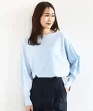 FKFDD12130 MK MICHEL KLEIN(MK ミッシェルクラン) [洗える]ドルマンスリーブニット ライトブルー
