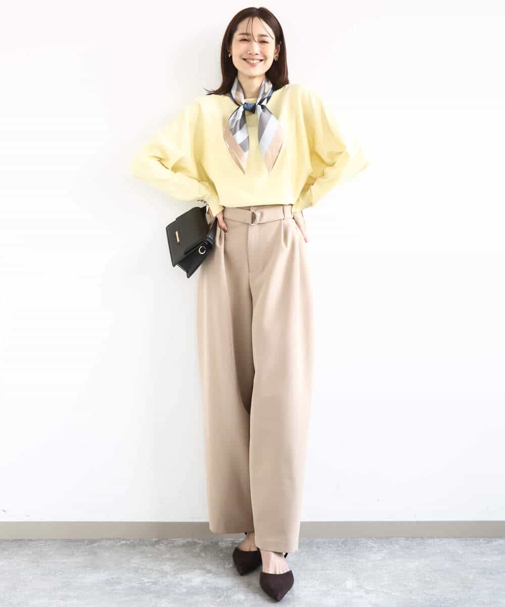 FKFDD12130 MK MICHEL KLEIN(MK ミッシェルクラン) [洗える]ドルマンスリーブニット ライトブルー