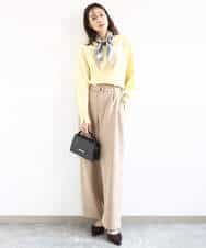 FKFDD12130 MK MICHEL KLEIN(MK ミッシェルクラン) [洗える]ドルマンスリーブニット ライトブルー