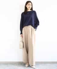FKFDD12130 MK MICHEL KLEIN(MK ミッシェルクラン) [洗える]ドルマンスリーブニット ライトブルー