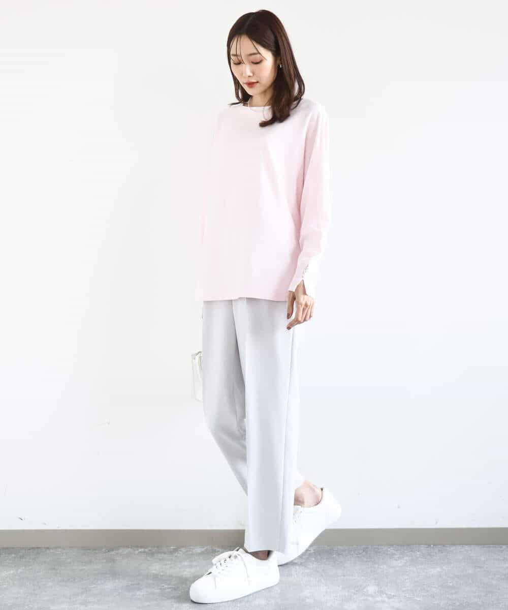 FKFDD12130 MK MICHEL KLEIN(MK ミッシェルクラン) [洗える]ドルマンスリーブニット ライトブルー