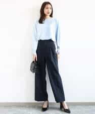 FKFDD12130 MK MICHEL KLEIN(MK ミッシェルクラン) [洗える]ドルマンスリーブニット ライトブルー