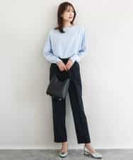 FKFDD12130 MK MICHEL KLEIN(MK ミッシェルクラン) [洗える]ドルマンスリーブニット ライトブルー