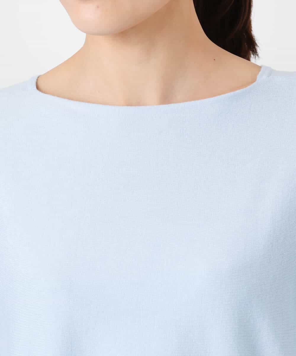 FKFDD12130 MK MICHEL KLEIN(MK ミッシェルクラン) [洗える]ドルマンスリーブニット ライトブルー