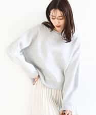 FKFDD15120 MK MICHEL KLEIN(MK ミッシェルクラン) [洗える]スウェットライククルーネックニット グレー