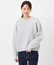 FKFDD15120 MK MICHEL KLEIN(MK ミッシェルクラン) [洗える]スウェットライククルーネックニット グレー