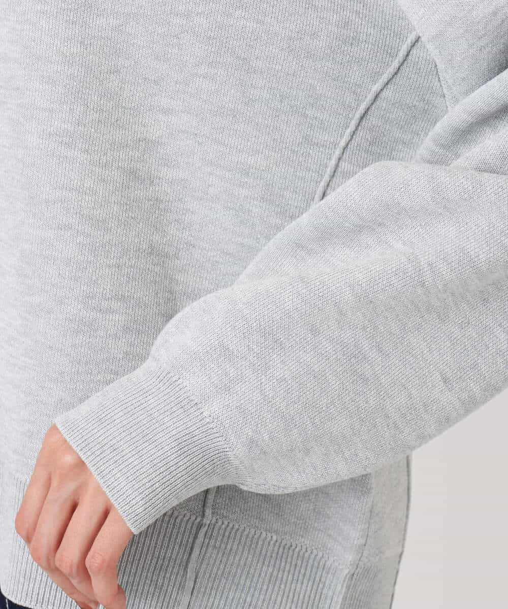 FKFDD15120 MK MICHEL KLEIN(MK ミッシェルクラン) [洗える]スウェットライククルーネックニット グレー