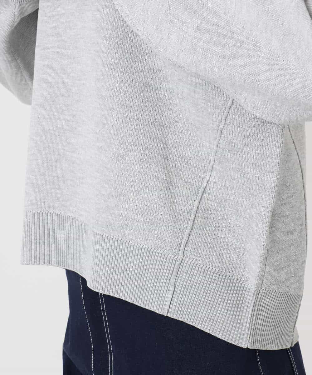 FKFDD15120 MK MICHEL KLEIN(MK ミッシェルクラン) [洗える]スウェットライククルーネックニット グレー