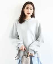 FKFDD16130 MK MICHEL KLEIN(MK ミッシェルクラン) [洗える]スウェットライクニットフーディー グレー