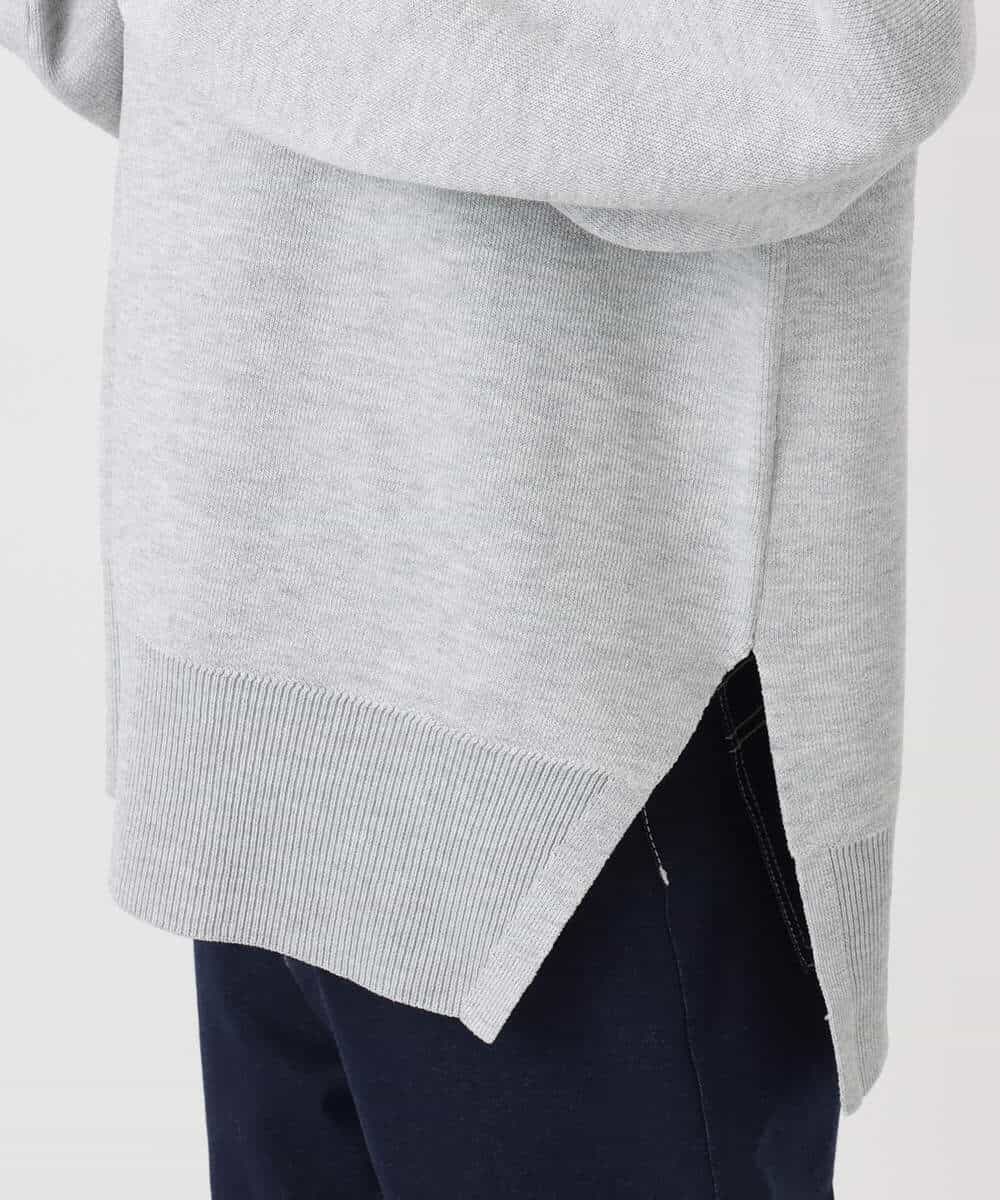 FKFDD16130 MK MICHEL KLEIN(MK ミッシェルクラン) [洗える]スウェットライクニットフーディー グレー