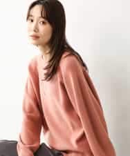 FKFDG67150 MK MICHEL KLEIN(MK ミッシェルクラン) [洗える]片畦編みラグランスリーブニット コーラル