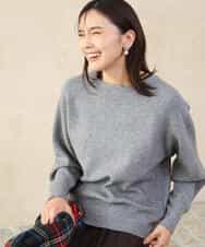 FKFDG67150 MK MICHEL KLEIN(MK ミッシェルクラン) [洗える]片畦編みラグランスリーブニット アイボリー
