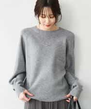 FKFDG67150 MK MICHEL KLEIN(MK ミッシェルクラン) [洗える]片畦編みラグランスリーブニット アイボリー