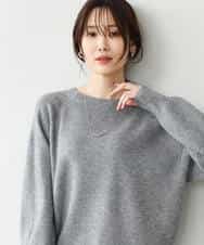 FKFDG67150 MK MICHEL KLEIN(MK ミッシェルクラン) [洗える]片畦編みラグランスリーブニット アイボリー
