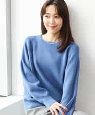 FKFDG67150 MK MICHEL KLEIN(MK ミッシェルクラン) [洗える]片畦編みラグランスリーブニット アイボリー