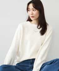 FKFDG67150 MK MICHEL KLEIN(MK ミッシェルクラン) [洗える]片畦編みラグランスリーブニット アイボリー