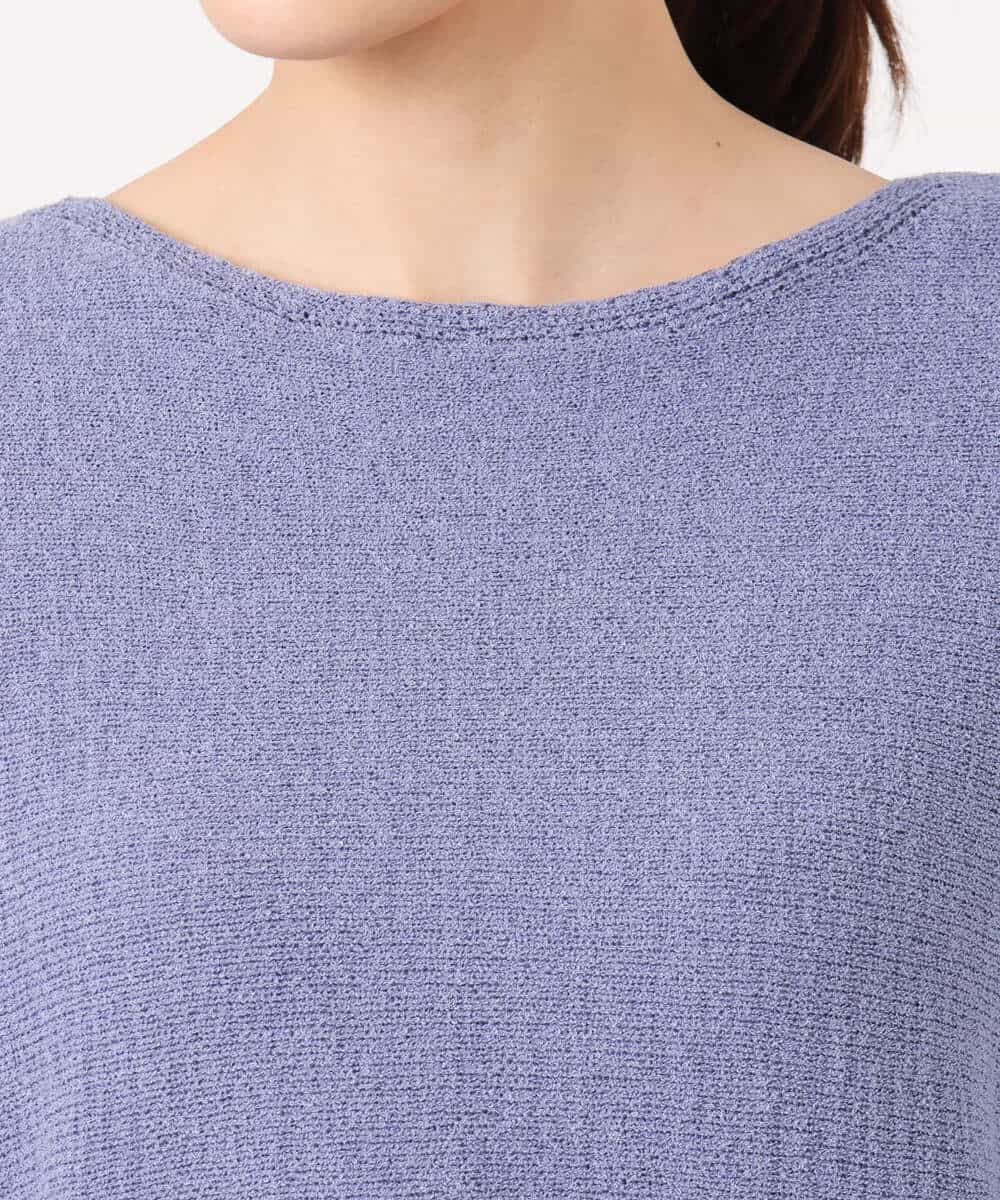 FKFGD32140 MK MICHEL KLEIN(MK ミッシェルクラン) [洗える]テープヤーンドルマンニット グレイッシュブルー