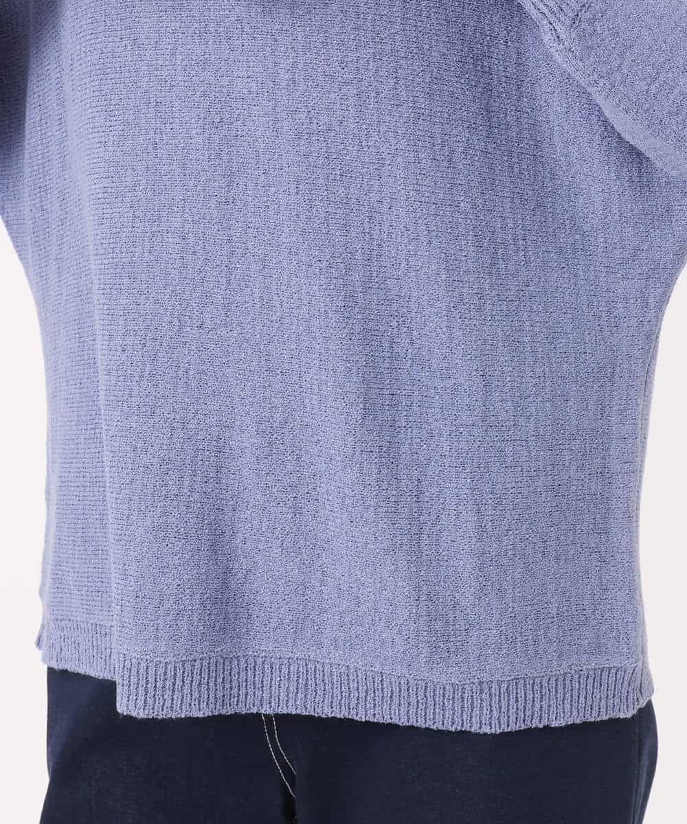 FKFGD32140 MK MICHEL KLEIN(MK ミッシェルクラン) [洗える]テープヤーンドルマンニット グレイッシュブルー