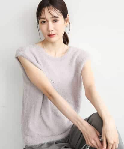 FKFJD22120 MK MICHEL KLEIN [洗える]前後2wayシャギーニットジレ