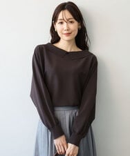 FKFJD34140 MK MICHEL KLEIN(MK ミッシェルクラン) [洗える/前後2way]ロールネックカラードルマンニット アイボリー