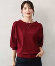 FKFJD34140 MK MICHEL KLEIN(MK ミッシェルクラン) [洗える/前後2way]ロールネックカラードルマンニット アイボリー