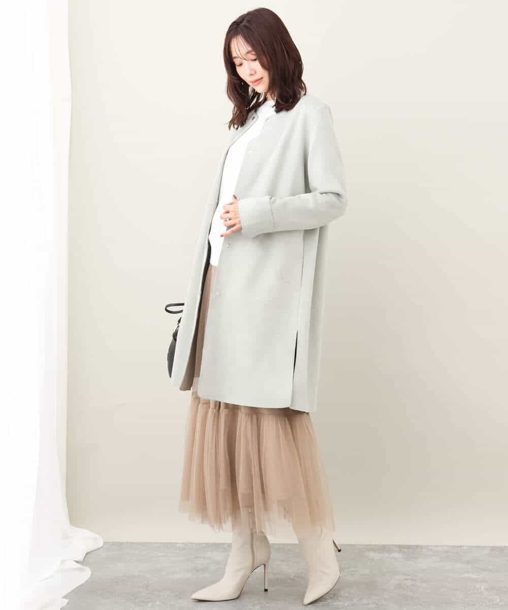 FKHAA36150 MK MICHEL KLEIN(MK ミッシェルクラン) ティアードチュールスカート/洗える ミント