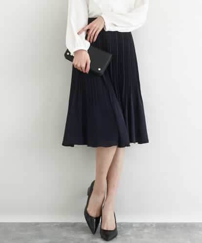 FKHFD12150 MK MICHEL KLEIN [洗える]リバーシブルシフォンプリーツスカート