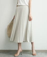 FKHFD15180 MK MICHEL KLEIN(MK ミッシェルクラン) [洗える]プリーツデザインスカート ベージュ