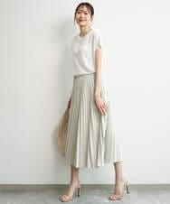 FKHFD15180 MK MICHEL KLEIN(MK ミッシェルクラン) [洗える]プリーツデザインスカート ベージュ