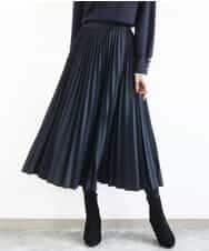 FKHFD15180 MK MICHEL KLEIN(MK ミッシェルクラン) [洗える]プリーツデザインスカート ネイビー