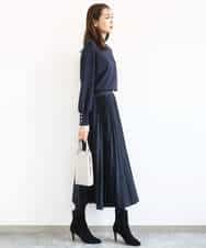 FKHFD15180 MK MICHEL KLEIN(MK ミッシェルクラン) [洗える]プリーツデザインスカート ベージュ