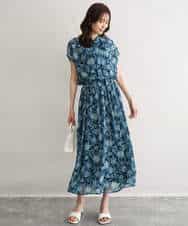 FKHGF05140 MK MICHEL KLEIN(MK ミッシェルクラン) [洗える]更紗プリント花柄シフォンスカート ベージュ