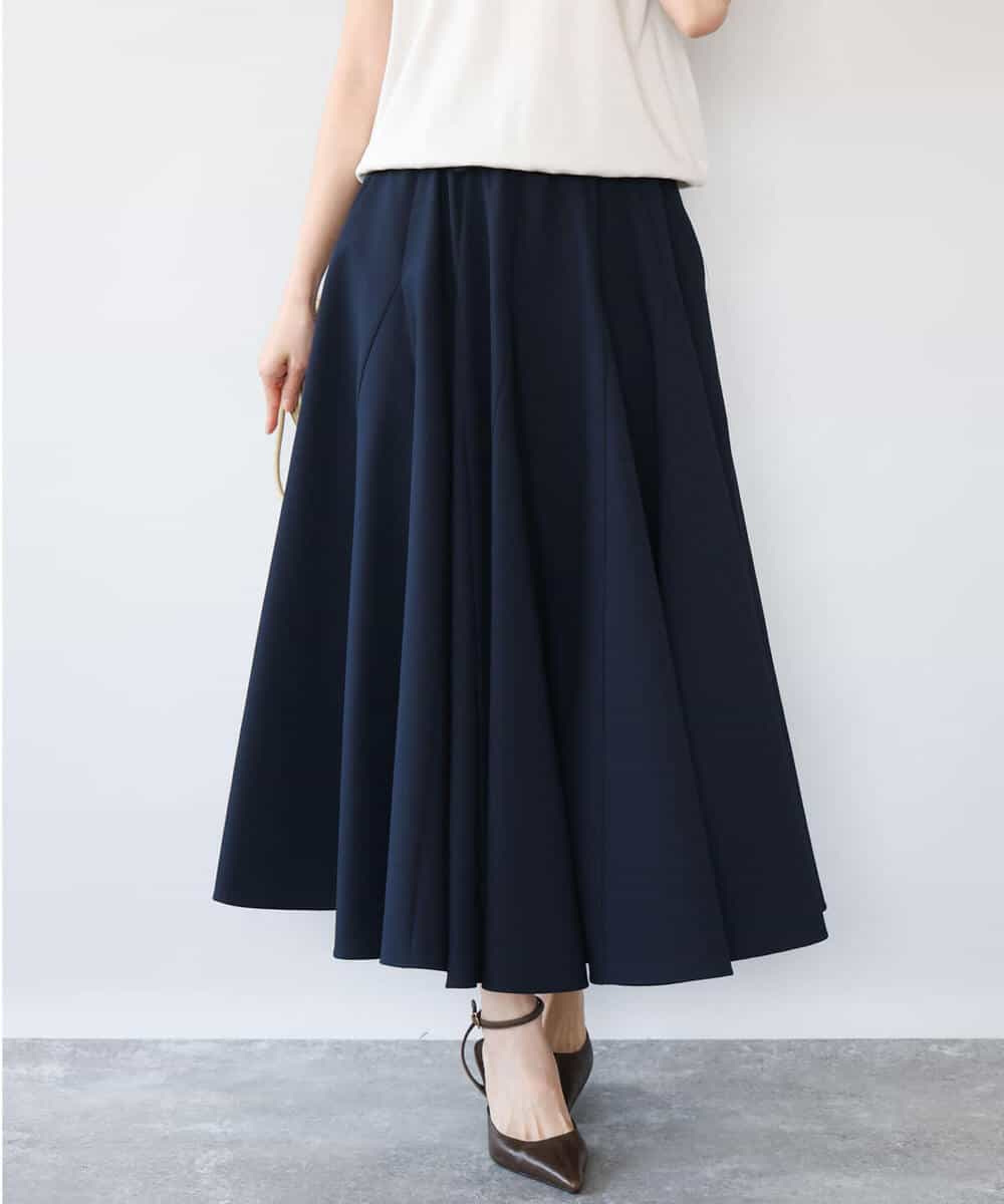 FKHHD64180 MK MICHEL KLEIN(MK ミッシェルクラン) [撥水/UVカット/洗える]ボリュームフレアスカート ネイビー