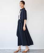 FKHHD64180 MK MICHEL KLEIN(MK ミッシェルクラン) [撥水/UVカット/洗える]ボリュームフレアスカート ネイビー