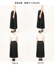 FKHJD32180 MK MICHEL KLEIN(MK ミッシェルクラン) [洗える]オーガンジープリーツスカート ブラック