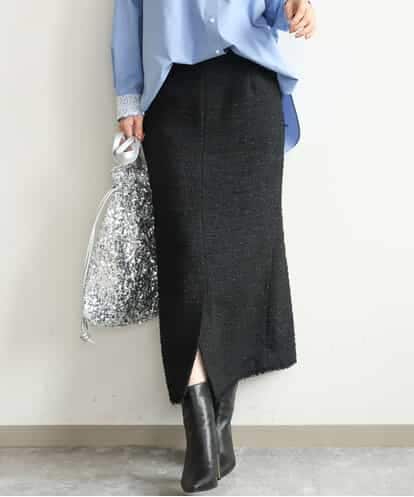 FKHJD41190 MK MICHEL KLEIN [洗える]ツイードライクIラインスカート