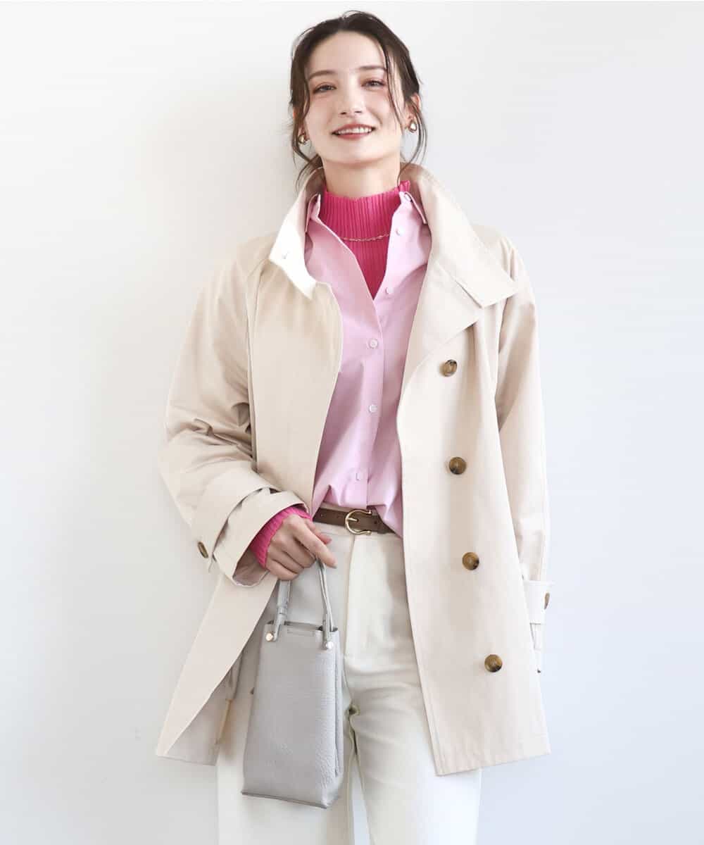 FKJFD28270 MK MICHEL KLEIN(MK ミッシェルクラン) [洗える]テントライン ツイルコート ベージュ