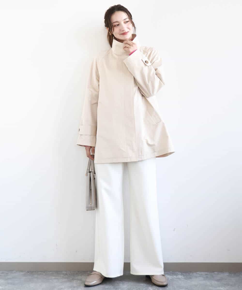 FKJFD28270 MK MICHEL KLEIN(MK ミッシェルクラン) [洗える]テントライン ツイルコート ベージュ
