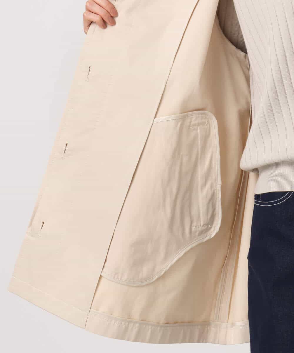 FKJFD28270 MK MICHEL KLEIN(MK ミッシェルクラン) [洗える]テントライン ツイルコート ベージュ